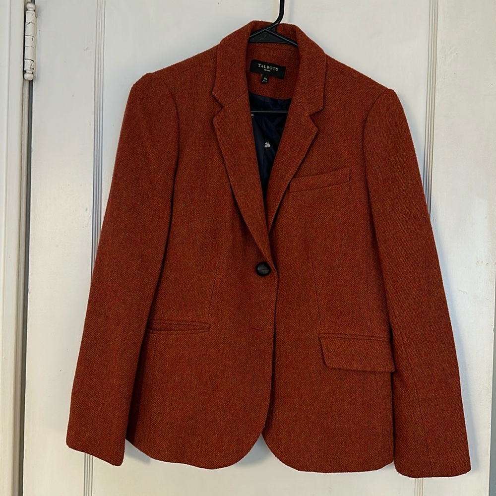 Talbots orange blazer